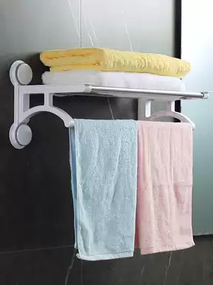 Jiabao powerful suction cup bath towel rack Stainless steel pylons Punch-free wall-mounted powder room bathroom towel rack Towel bar