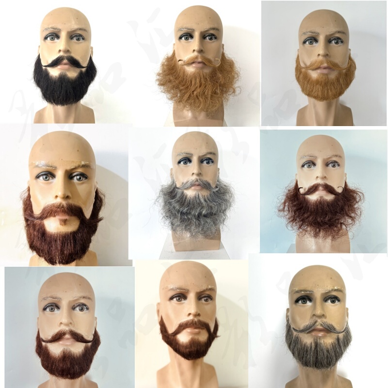 Long Beard, Big Beard, Fake Beard, Brown, Foreign-Style, Realistic Long Beard, Curly Big Beard, Film and Television Beard Props