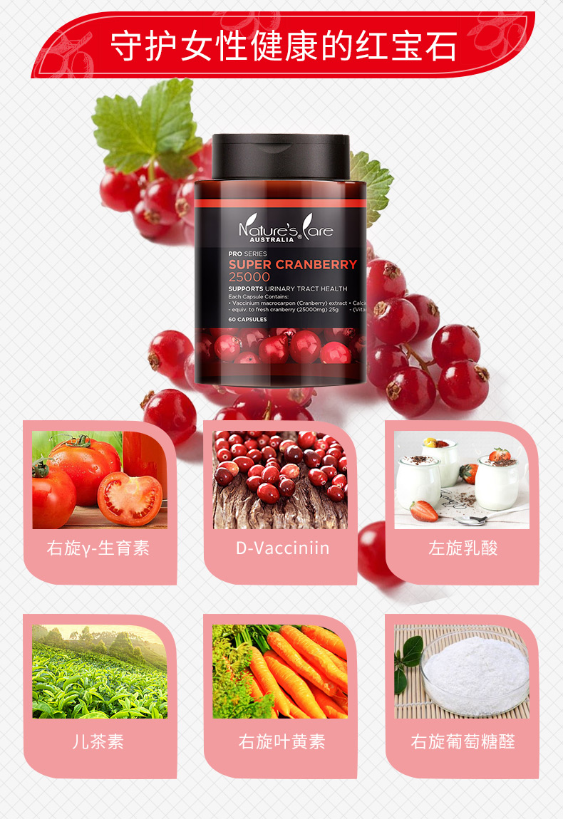 Úc viên nang nam việt quất 25000mg60 viên sản phẩm sức khỏe bảo trì buồng trứng nữ sức khỏe riêng - Thức ăn bổ sung dinh dưỡng viên uống omega