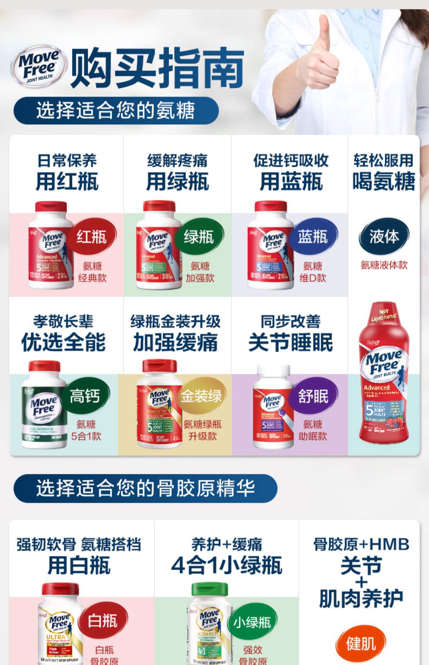 MoveFree氨糖软骨素-高钙240粒