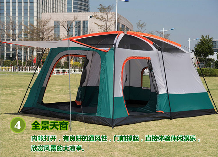 Lạc đà Meissen hai phòng ngủ và một lều lều cắm trại ngoài trời 6 người 8 người 10 người 12 người hai phòng một hội trường nhiều người lều lớn - Lều / mái hiên / phụ kiện lều lều cắm trại 6 người