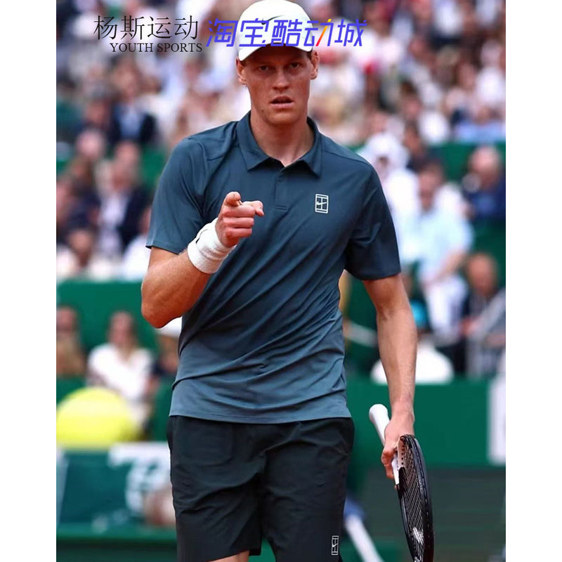Nike Tennis Clothing Men's 2026 Rome Masters Sinner Lapel T-Shirt Sports Quick-Drying Short-Sleeved Fz6908-478 Nike Tennis Clothing Men's 2026 Rome Masters Sinner Lapel T-Shirt Sports Quick-Drying Short-Sleeved Fz6908-478