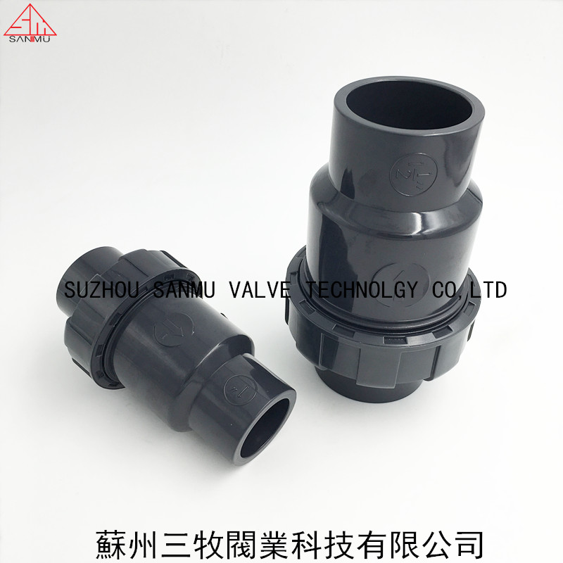 UPVC single check valve PVC ball ball core check valve UPVC pipeline check valve 20-110