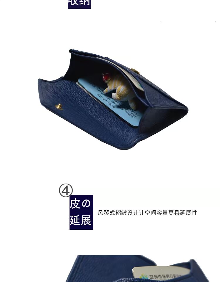 Lớp đầu tiên của túi da bò nhẹ và túi đựng thẻ mỏng Túi đựng mẫu cầm tay của phụ nữ và túi đựng thẻ công suất lớn đơn giản - Chủ thẻ ví lv chính hãng