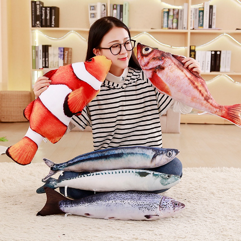 Cartoon Salted Fish and Sweet-Scented Fish Plush Toy Pillow Fish Cushion Pillow Doll Stuffed Toy Birthday Gift