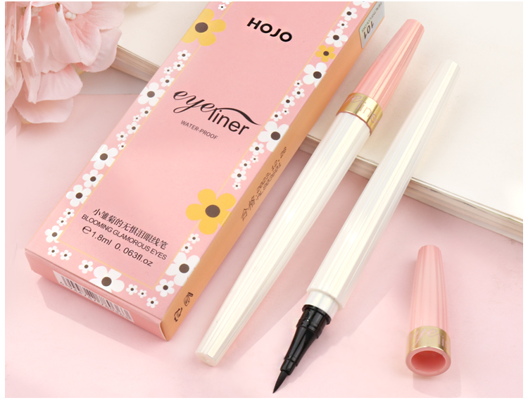 Bút kẻ mắt cực kỳ tốt và bền màu đen nhanh khô không thấm nước và không thấm mồ hôi không dễ tẩy, nở hoa giả màu nâu nhỏ bắt đầu - Bút kẻ mắt chì kẻ mắt karadium