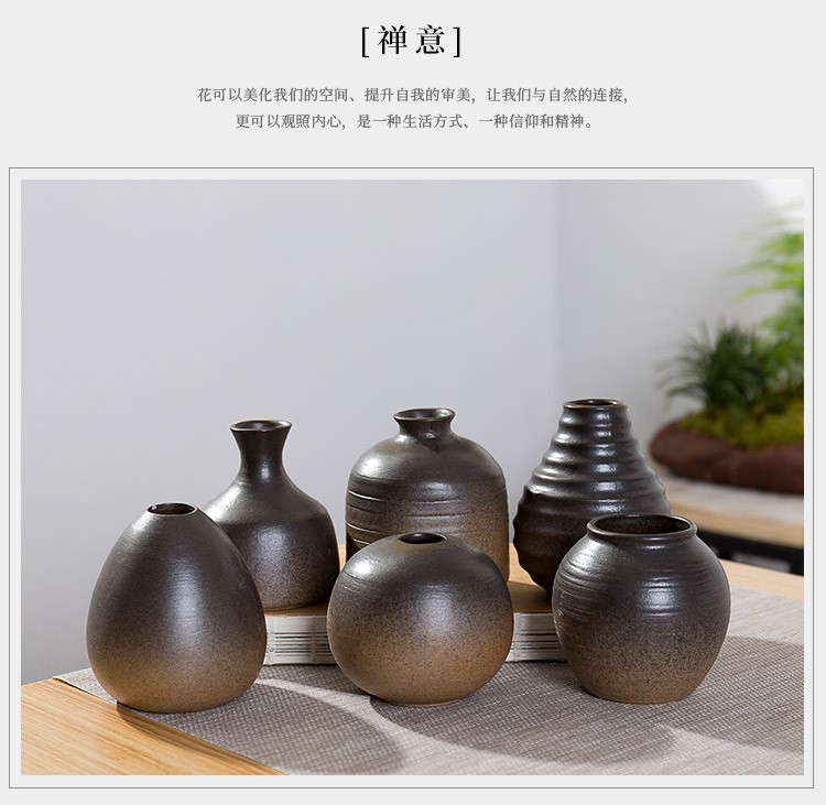 Bình đá nhỏ Zen Trung Quốc dehua gốm hoa hoa gốm gốm bàn trà trang trí văn hóa nước chai sứ - Trang trí nội thất mua đồ trang trí phòng ngủ