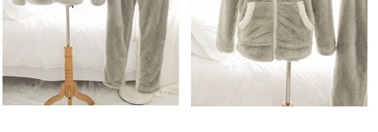 Mới siêu dày nhung san hô dễ thương gấu phụ nữ mùa đông đồ ngủ đặt cừu cashmere đôi dày quần áo hoạt hình đồ mặc nhà