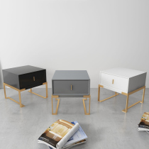 Nordic light luxury bedroom bedside table piano art baking varnish side cabinet side several lockers post-modern Nordic princess style