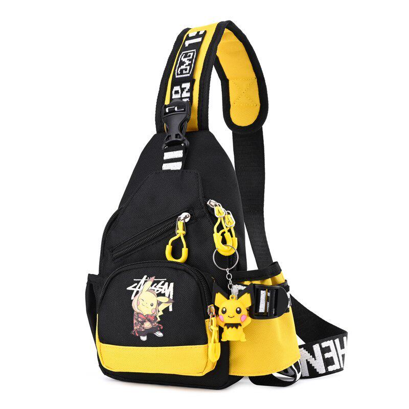 Children's chest bag boys Korean version of the trendy boy Messenger bag cute cartoon small bag fashion kids outdoor small backpack