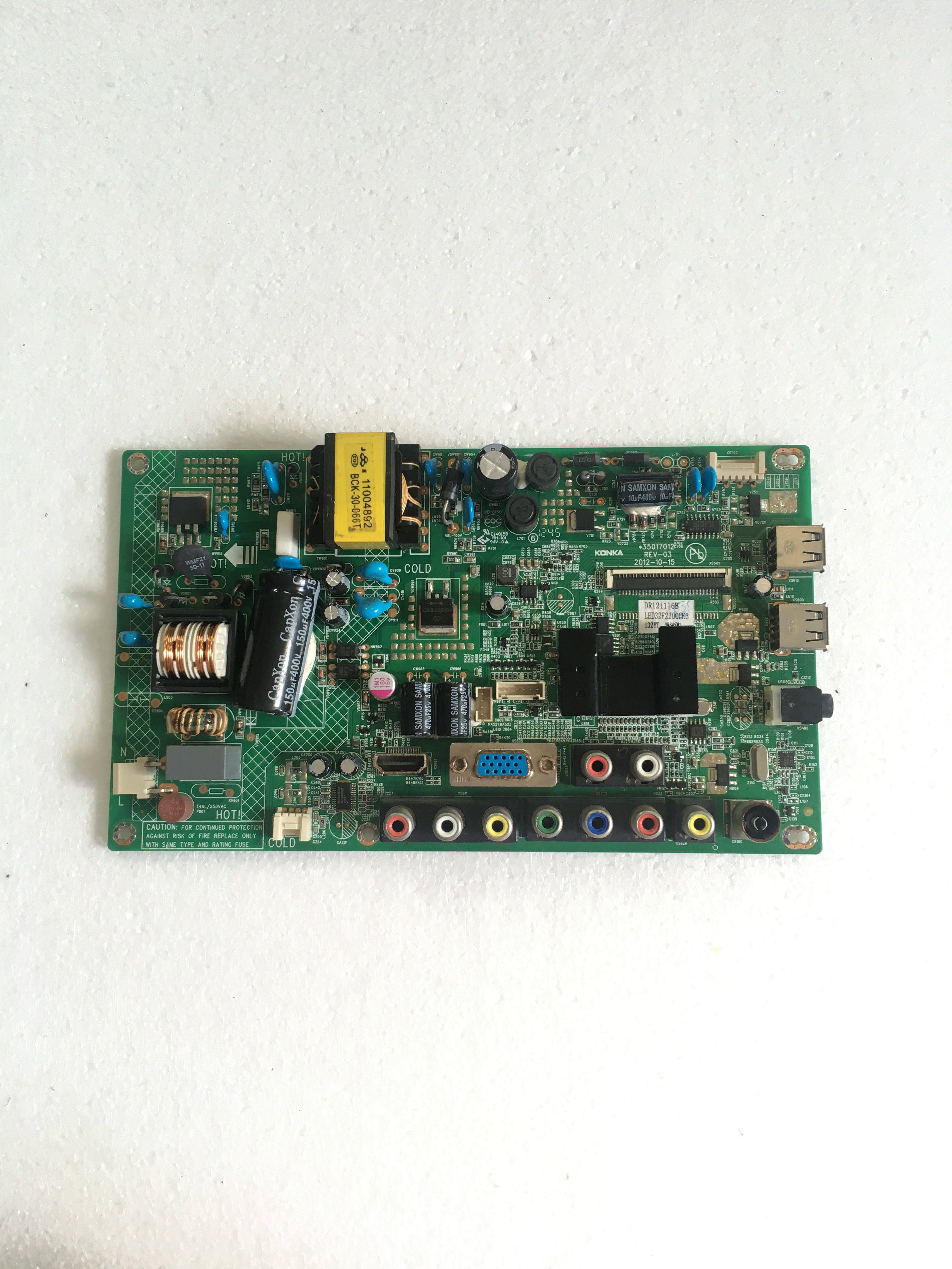 Original Konka LED32F2200CE LCD TV motherboard 35017012 screen 168YT 132YT
