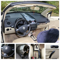 Applicable to 03-10 Beetle carbon fiber interior stickers modified mahogany interior central control gear steering wheel stickers