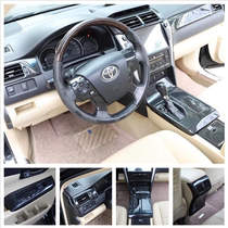 12-17 Camry carbon fiber interior stickers modified mahogany central control gear steering wheel electric window handle stickers