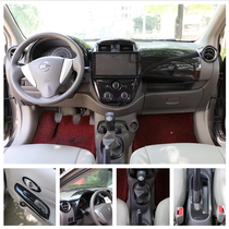 Suitable for 11-16 Nissan Sunshine carbon fiber interior stickers modified mahogany central control gear electric window stickers