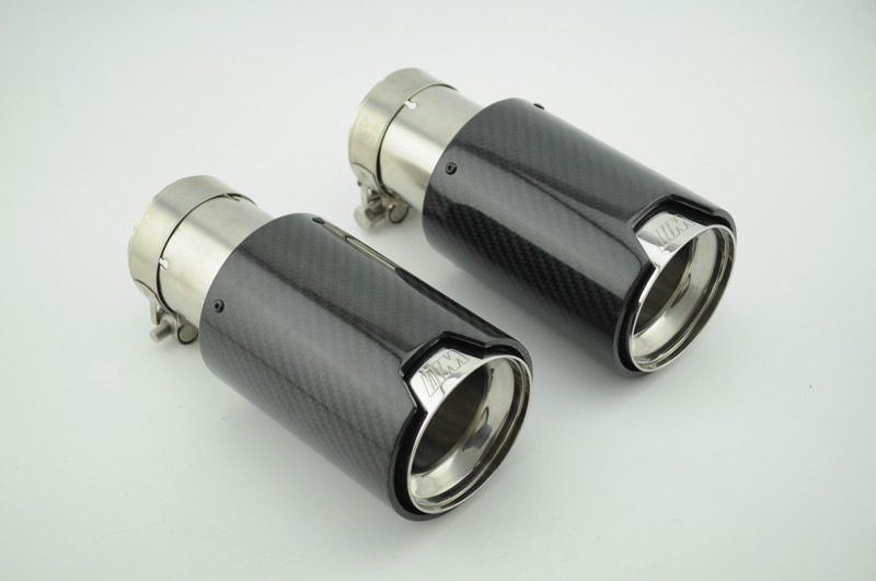 Suitable for BMW retrofit M-mark carbon fiber tailmouth M-performaance tailpipe universal exhaust pipe tailhood 