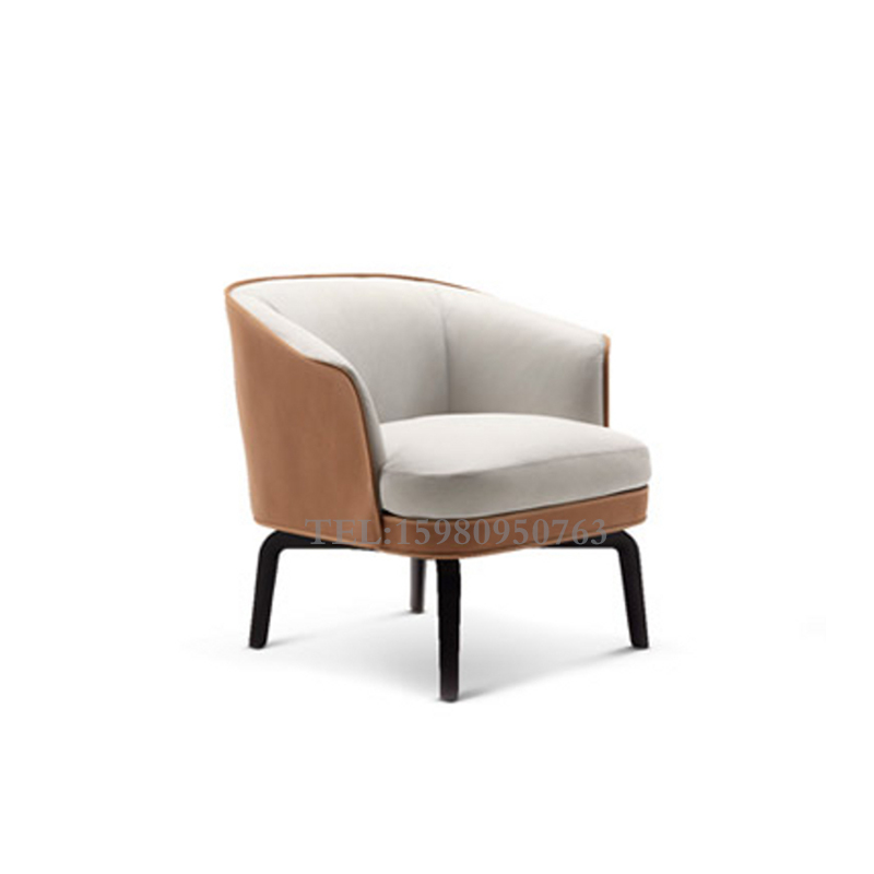 Italian light luxury style hotel club single sofa chair sales office leisure chair tiger chair American model room customization