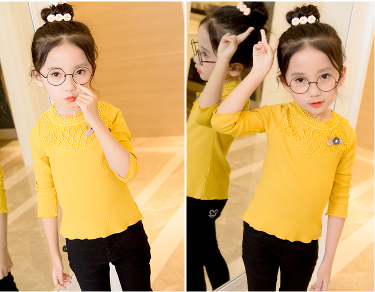 Mùa thu đông cô gái chạm đáy 2018 bé trai ngoại ngoại khí cộng với áo nhung dày quần áo trẻ em cotton dài tay áo thun ao thun be trai han quoc