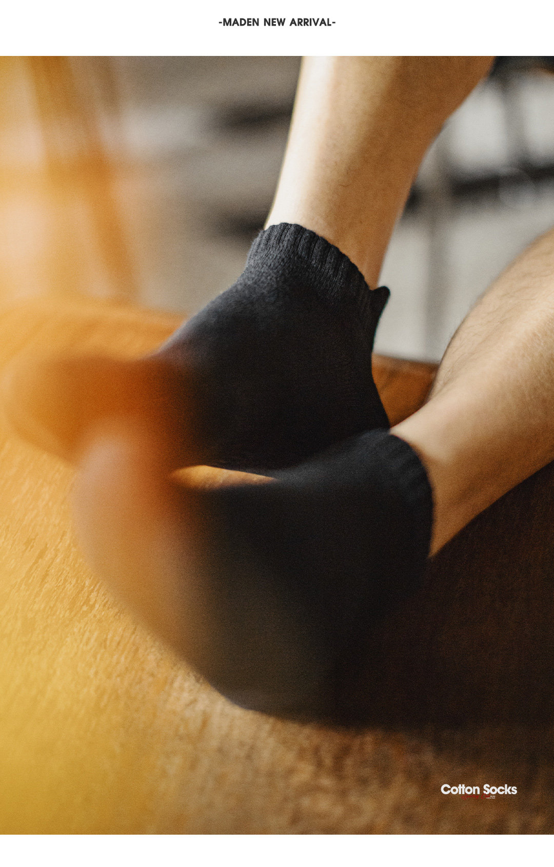 MADEN Breathable Moisture-Wicking Non-Slip Ankle Socks