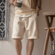 Madden Workwear American Retro Cottonseed Shell Shorts Beige Loose Straight Lumberjack Casual Pants Men Summer