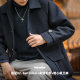 Madden workwear American retro heavy woolen navy coat Dunkirk ເສື້ອກັນຫນາວຜູ້ຊາຍຍາວກາງ