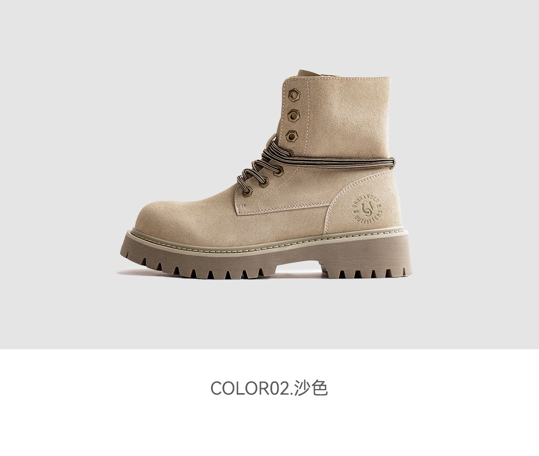 MADEN Retro Lace-Up Mid-Top Work Boot