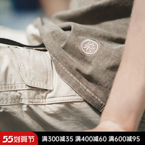 Maden tooling day family retro washed up for old batik Short Tee Amei click Summer Pure Cotton Casual Half Sleeve Man