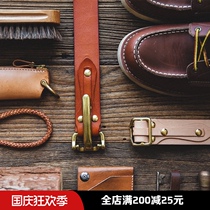 Madden tooling vintage Littleton cavalry belt head layer cowhide brass buckle vintage leather leather belt men