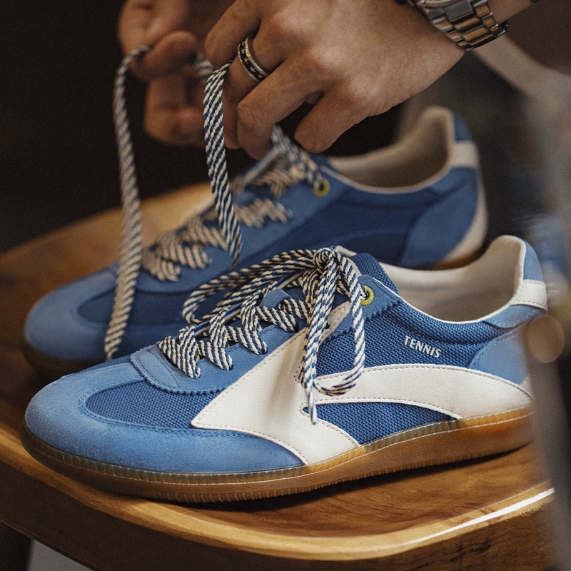 Madden's New Blue Retro Moral Training Shoes Men's Sports Forrest Gump Shoes Mesh Breathable Casual Racing Shoes Sneakers