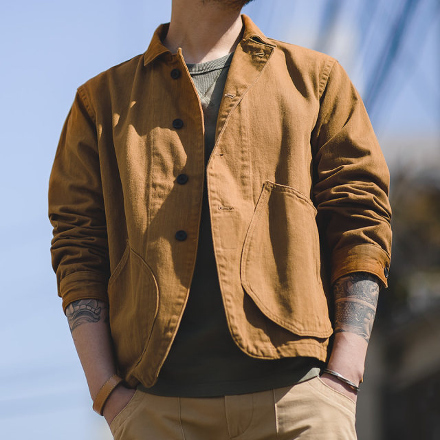 Madden workwear ເສື້ອ jacket retro ຝຣັ່ງ ginger Ami khaki casual hunting jacket multi-pocket men's spring