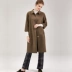 Áo châu Âu làm bằng tay áo hai mặt cashmere mùa đông dài ba phần tư tay áo len chia áo len - Trung bình và dài Coat Trung bình và dài Coat