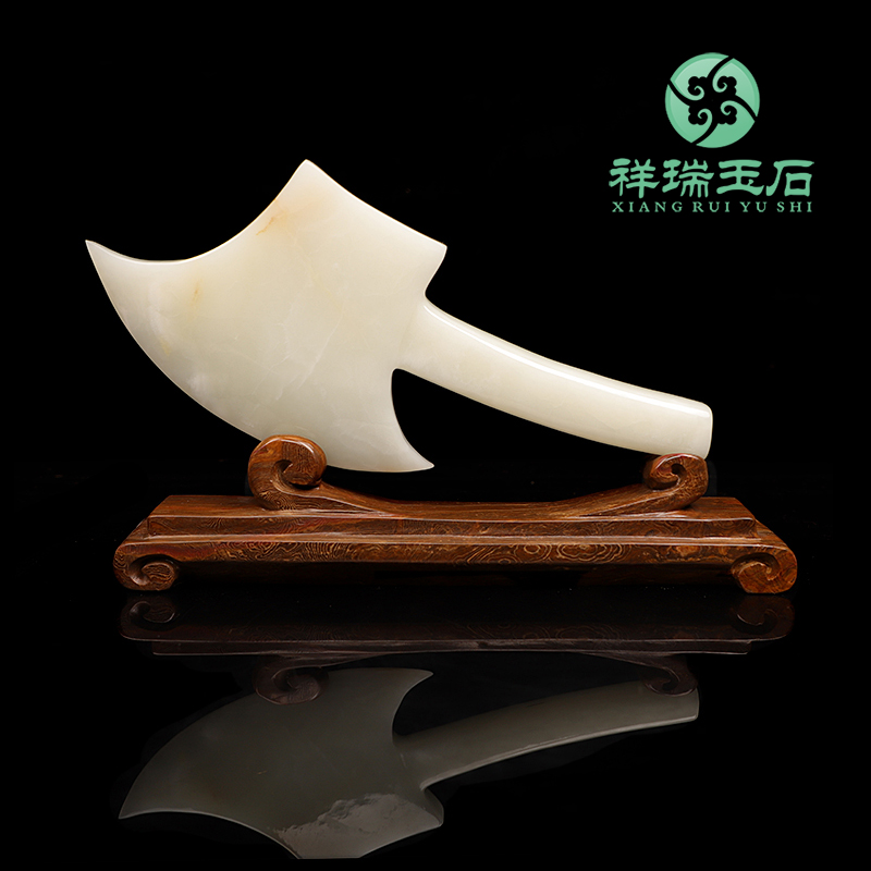 Natural jade axe decoration Living room town house evil Feng Shui axe Craft gift decoration Wine cabinet TV cabinet decoration