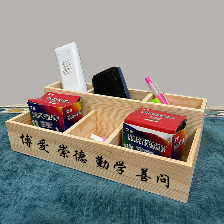 Chalk Case Containing Box Podium Solid Wood rectangular Doge Classroom office Table Face Containing Wood Box Customize