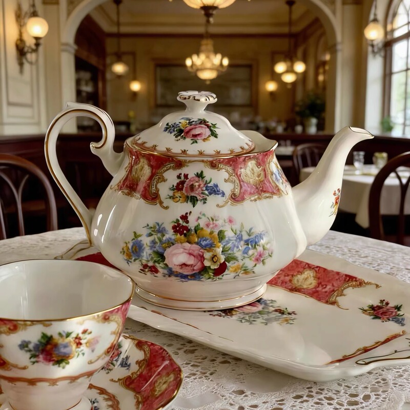 British-Made Royal Albert Royal Albert Pink Floral Miss Carlisle Black Tea Cup Coffee Tableware
