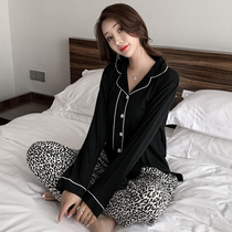2021 New Pyjamas Lady Spring Autumn and Pure Cotton Cheerleader long sleeves Inwind to wear the fall home Suits Suit