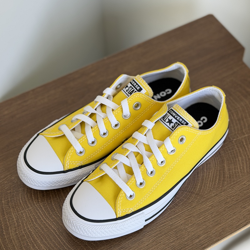 Converse Allstar Converse Classic Lemon Yellow Low-Top Retro Casual Canvas Shoes A20973C