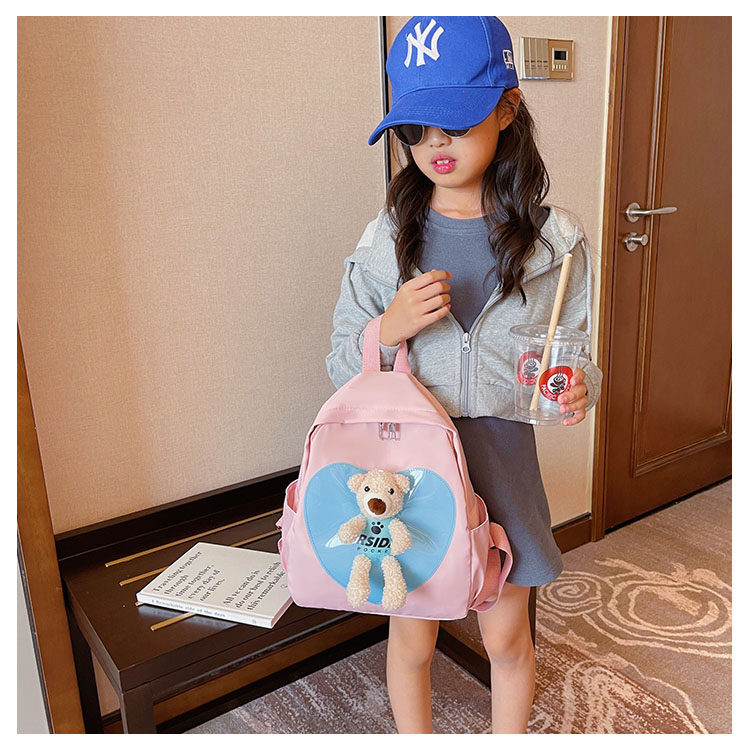 The new kindergarten schoolbag is lightweight and can prevent children from getting lost. The cute and super cute little bear baby is a trend of children's double-shoulder schoolbags undefined