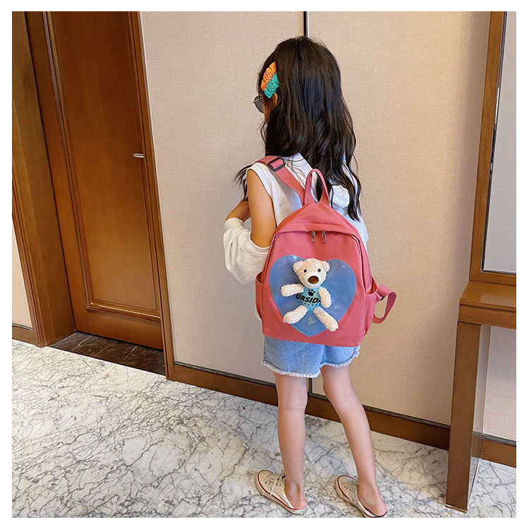 The new kindergarten schoolbag is lightweight and can prevent children from getting lost. The cute and super cute little bear baby is a trend of children's double-shoulder schoolbags undefined