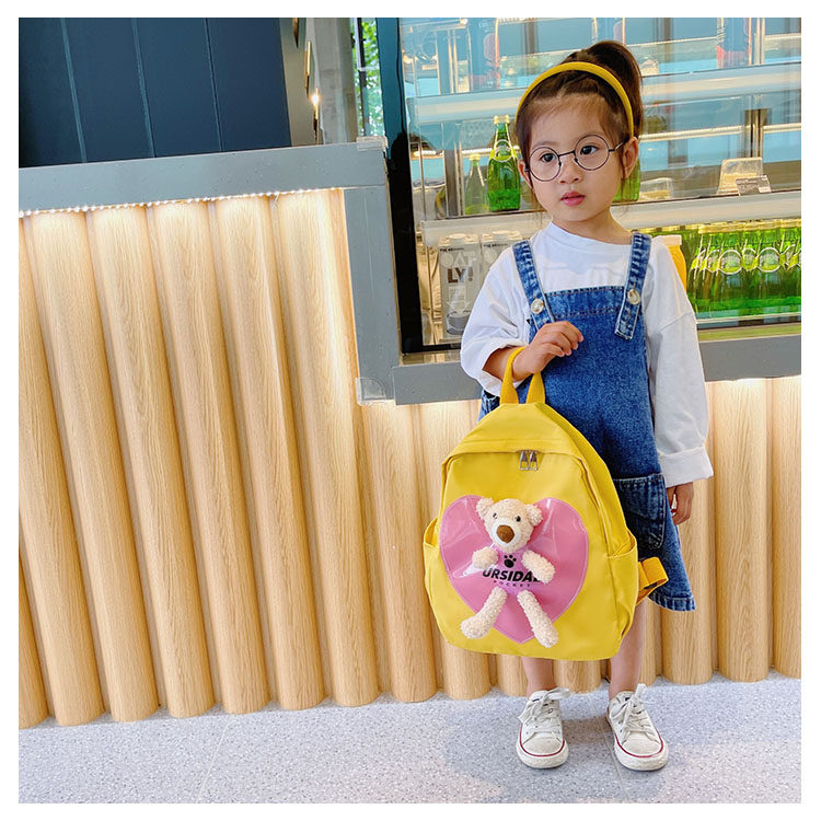 The new kindergarten schoolbag is lightweight and can prevent children from getting lost. The cute and super cute little bear baby is a trend of children's double-shoulder schoolbags undefined