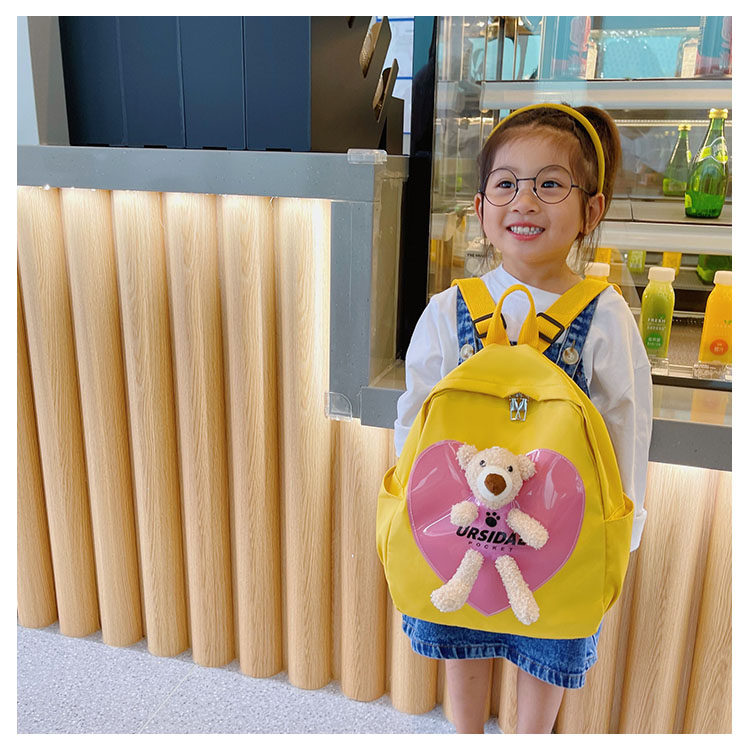 The new kindergarten schoolbag is lightweight and can prevent children from getting lost. The cute and super cute little bear baby is a trend of children's double-shoulder schoolbags undefined