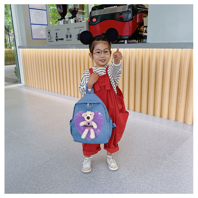 The new kindergarten schoolbag is lightweight and can prevent children from getting lost. The cute and super cute little bear baby is a trend of children's double-shoulder schoolbags undefined