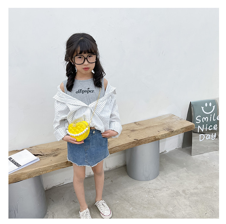 New children's small round bag 2021 new style fashionable diamond-shaped little Chanel mini single-shoulder bag chain stylish crossbody bag undefined