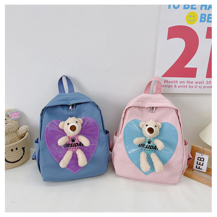 The new kindergarten schoolbag is lightweight and can prevent children from getting lost. The cute and super cute little bear baby is a trend of children's double-shoulder schoolbags undefined