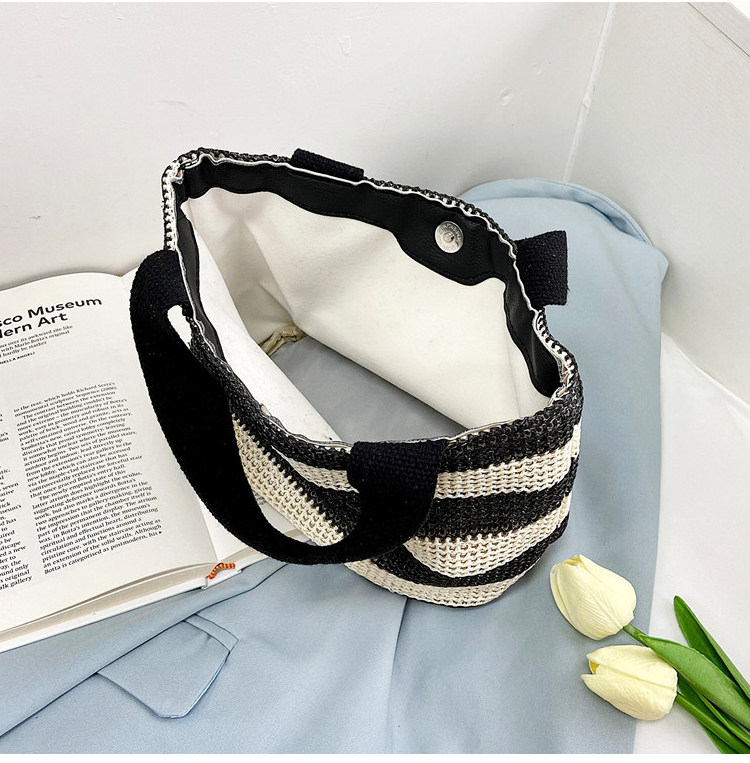 Woven bag, women's fabric bag, 2021 Summer new trendy fashion, trendy hand-held bag, shoulder bag, stylish design, tote bag undefined