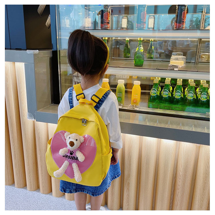 The new kindergarten schoolbag is lightweight and can prevent children from getting lost. The cute and super cute little bear baby is a trend of children's double-shoulder schoolbags undefined