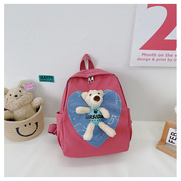 The new kindergarten schoolbag is lightweight and can prevent children from getting lost. The cute and super cute little bear baby is a trend of children's double-shoulder schoolbags undefined