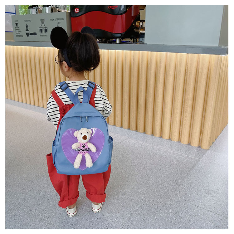 The new kindergarten schoolbag is lightweight and can prevent children from getting lost. The cute and super cute little bear baby is a trend of children's double-shoulder schoolbags undefined