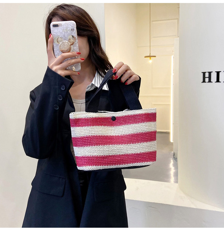 Woven bag, women's fabric bag, 2021 Summer new trendy fashion, trendy hand-held bag, shoulder bag, stylish design, tote bag undefined