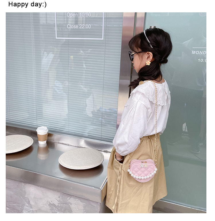 New children's small round bag 2021 new style fashionable diamond-shaped little Chanel mini single-shoulder bag chain stylish crossbody bag undefined