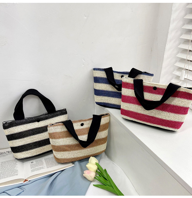 Woven bag, women's fabric bag, 2021 Summer new trendy fashion, trendy hand-held bag, shoulder bag, stylish design, tote bag undefined