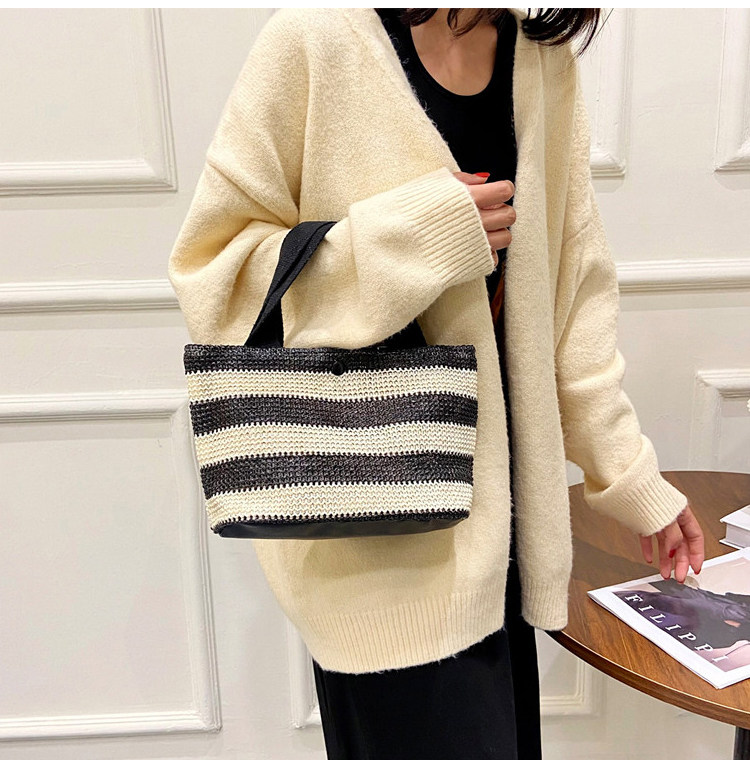 Woven bag, women's fabric bag, 2021 Summer new trendy fashion, trendy hand-held bag, shoulder bag, stylish design, tote bag undefined